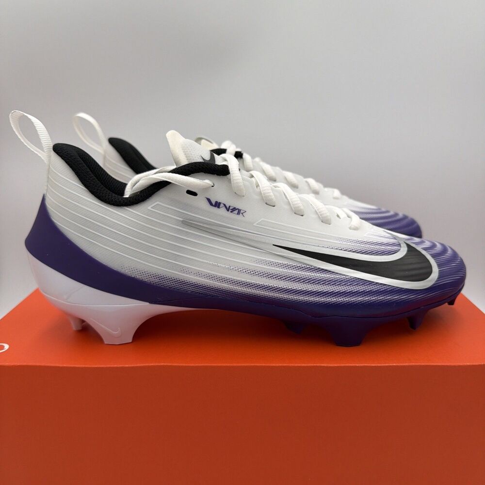 Nike Men Sz 8 Vapor Speed 3 TB Football Cleats White/Court Purple HM8849-101 New